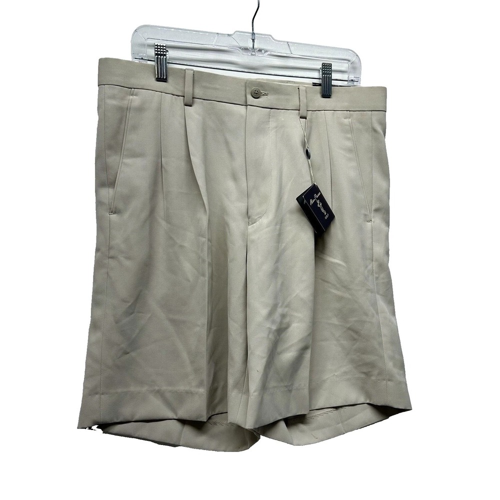 Allen Flusser Golf Mens Tan 34 Wicking Polyester Shorts (G4)